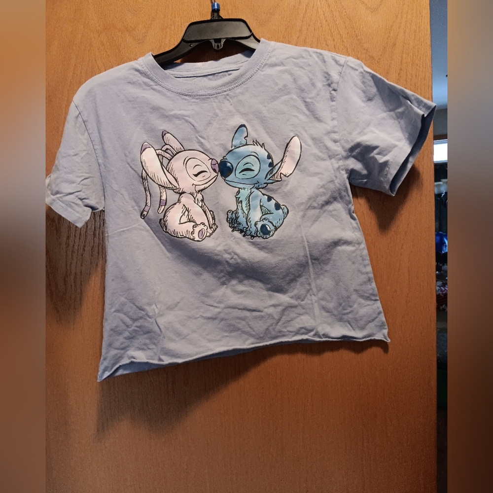Womens Size Xsmall, Blue Shirt with Cartoon Characters